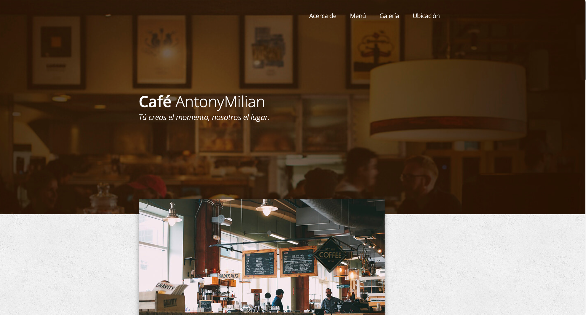 Menú Digital Interactivo - Coffee Shop